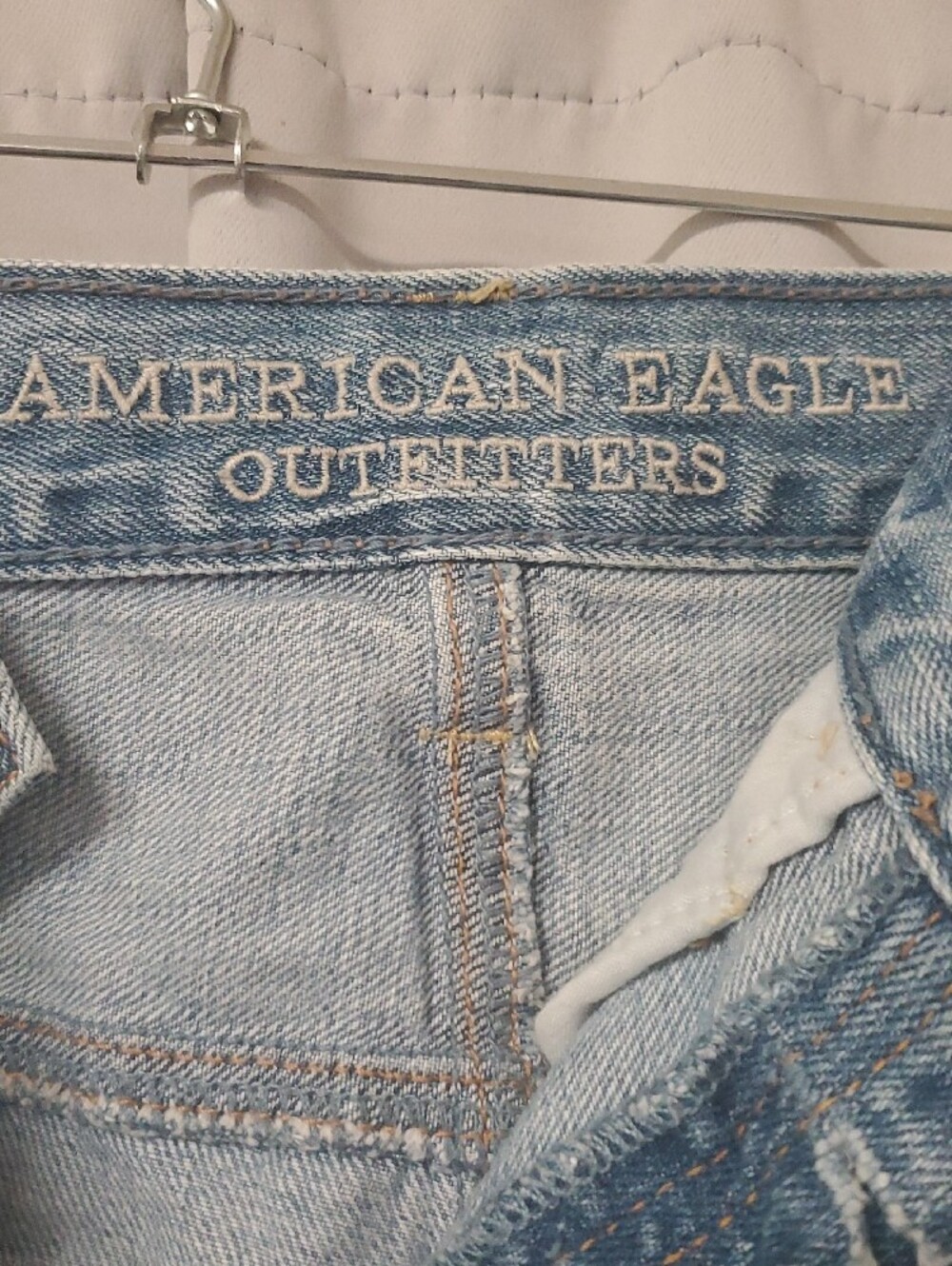 American Eagle Outfitters Light Blue Distressed Denim Shorts - Picture 2 of 7